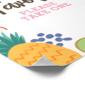 Poster Symbole d'été Fruits Anniversaire Faveur (Coin)