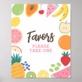Poster Symbole d'été Fruits Anniversaire Faveur (Devant)