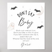 Poster SYMBOLE D'Halloween ne pas dire Baby Game (Devant)