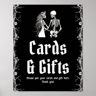 Poster Symbole d'Halloween Squelette Cartes de Mariage et
