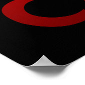 Poster Symbole d'horoscope du cancer rouge (Coin)