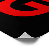 Poster Symbole d'horoscope Gemini rouge (Coin)