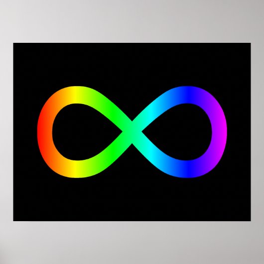 Poster Symbole d'infini arc-en-ciel (Devant)