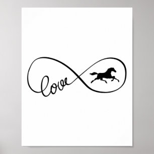 Poster Symbole d'infini Art Amour Cheval Vêtements