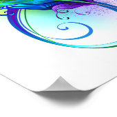 Poster Symbole d'infini avec plume arc-en-ciel (Coin)