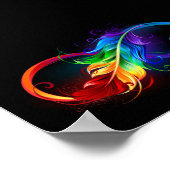 Poster Symbole d'infini avec plume arc-en-ciel (Coin)