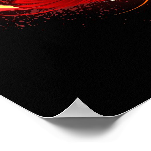 Poster Symbole d'infini avec plume arc-en-ciel (Coin)