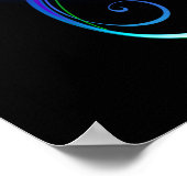 Poster Symbole d'infini avec plume arc-en-ciel (Coin)