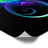 Poster Symbole d'infini avec plume arc-en-ciel (Coin)