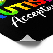Poster symbole d'infini d'acceptation de l'autisme sensib (Coin)