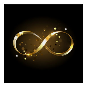 Poster Symbole d'infini doré