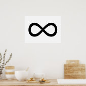 Poster Symbole d'infini noir (Cuisine)