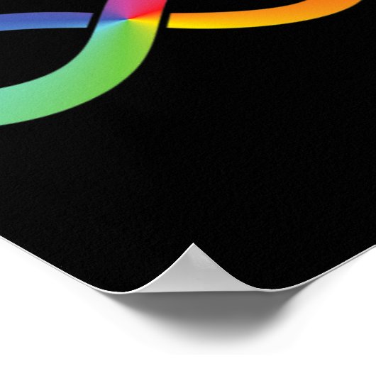 Poster Symbole d'infinité arc-en-ciel Sensibilisation sur (Coin)