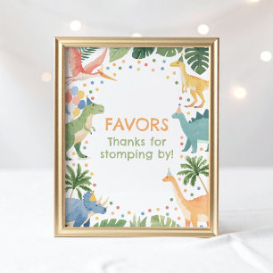 Poster Symbole Dinosaur Anniversaire des faveurs