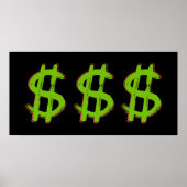 Poster Symbole Dollar Vert (Devant)