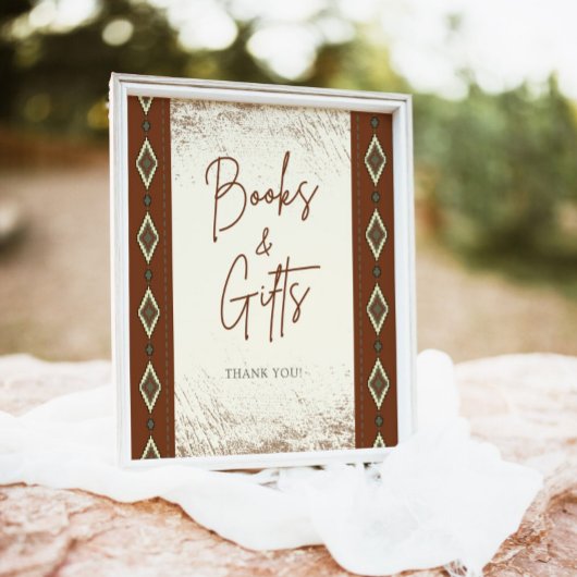 Poster SYMBOLE DOLLY Aztec Rustic Western Livres Et Cadea