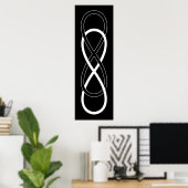 Poster Symbole double infini - noir & blanc (Bureau à domicile)