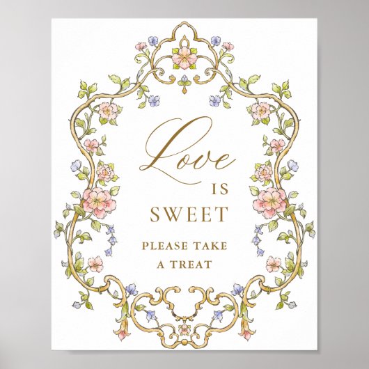 Poster Symbole doux de l'amour floral de Grace victorienn (Devant)