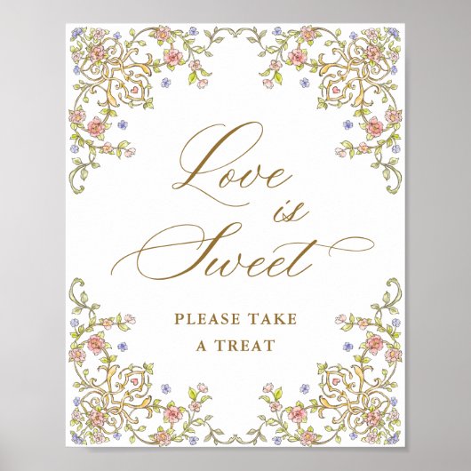 Poster Symbole doux de l'amour floral de Grace victorienn (Devant)