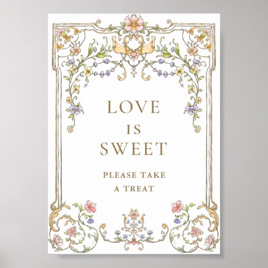 Poster Symbole doux de l'amour floral de Grace victorienn (Devant)