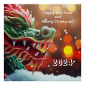 Poster symbole dragon chinois 2024 (Devant)