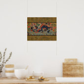 Poster Symbole dragon chinois Antique asiatique (Cuisine)