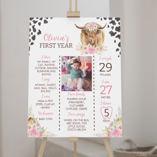 Poster Symbole du 1er anniversaire de la vache royale de 