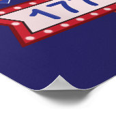 Poster Symbole du 250e anniversaire de la Retro USA 1776- (Coin)