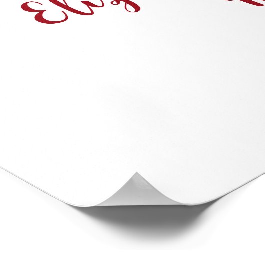 Poster Symbole du 40e anniversaire de Ruby Welcome Floral (Coin)