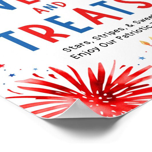 Poster Symbole du 4 juillet Patriotic Summer Sweets and T (Coin)