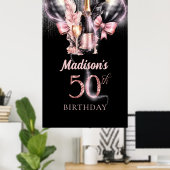 Poster Symbole du 50e anniversaire de la fête du vin Rose (Bureau à domicile)