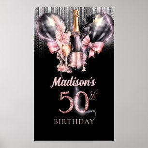 Poster Symbole du 50e anniversaire de la fête du vin Rose
