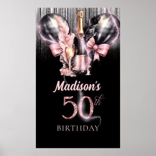 Poster Symbole du 50e anniversaire de la fête du vin Rose (Devant)