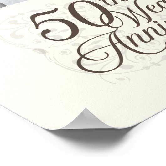 Poster Symbole du 50e anniversaire du Mariage (Coin)
