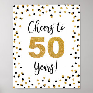 Poster Symbole du 50e anniversaire ou de l'anniversaire