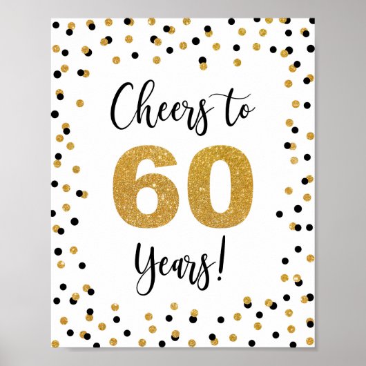 Poster Symbole du 60e anniversaire ou de l'anniversaire (Devant)
