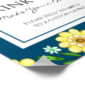 Poster Symbole du Baby shower Bee Custom Drink Bar Party (Coin)