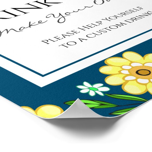 Poster Symbole du Baby shower Bee Custom Drink Bar Party (Coin)