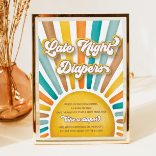 Poster Symbole du Baby shower Boho Sunshine