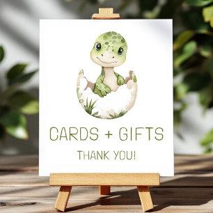 Poster Symbole du Baby shower Cartes et Cadeaux Cute Dino