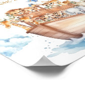 Poster Symbole du Baby shower d'arche du mignon Noah Favo (Coin)