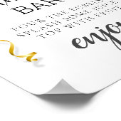 Poster Symbole du Baby shower de calligraphie Mimosa (Coin)