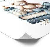 Poster Symbole du Baby shower de l'ours en peluche (Coin)