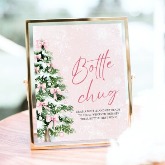 Poster Symbole du Baby shower de Noël des vaches