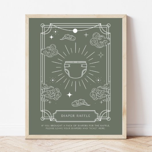 Poster SYMBOLE DU Baby shower DE Tarot Céleste