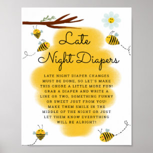 Poster Symbole du Baby shower des plongeurs de nuit