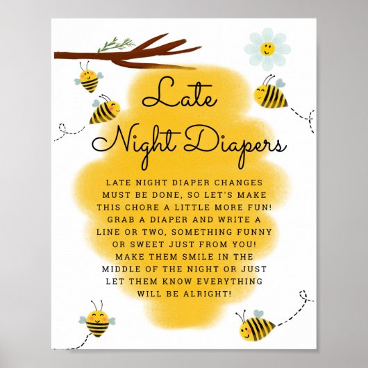 Poster Symbole du Baby shower des plongeurs de nuit (Devant)