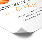 Poster SYMBOLE DU Baby shower orange (Coin)