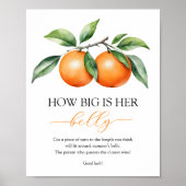 Poster SYMBOLE DU Baby shower orange (Devant)