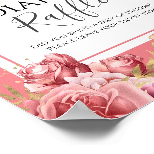 Poster Symbole du Baby shower papillon (Coin)